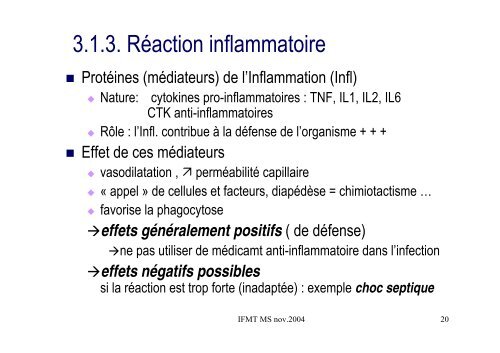 Immunité anti-infectieuse - IFMT