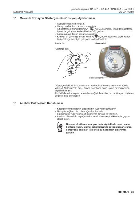 Multi-turn actuators SA 07.1 - SA 48.1/ SAR 07.1 - SAR ... - Auma.com