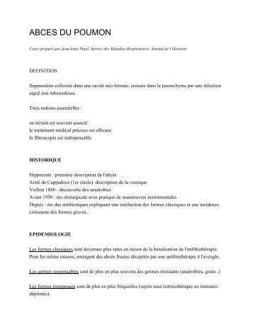 ABCES DU POUMON