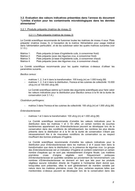 Avis 10-2012 du Comité scientifique de l'AFSCA - FAVV