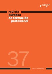 Revista Europea de Formación Profesional - Cedefop - Europa