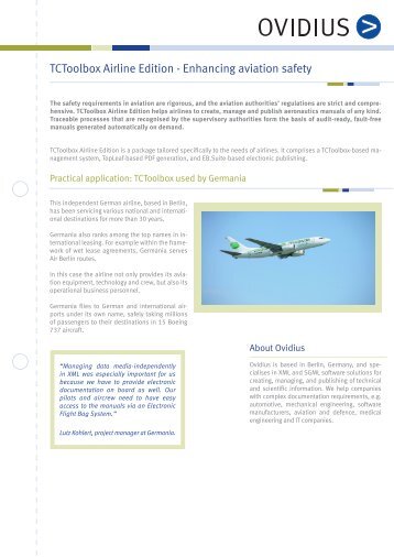 TCToolbox Airline Edition - Enhancing aviation safety - Ovidius