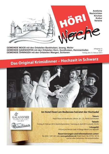 Das Original Krimidinner – Hochzeit in Schwarz - Gaienhofen