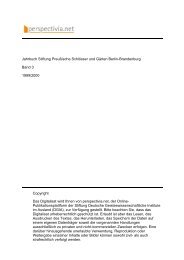 Jahrbuch Stiftung Preußische Schlösser und Gärten Berlin ...
