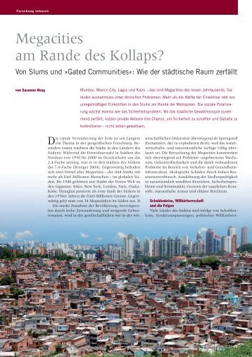 Megacities am Rande des Kollaps? - Forschung Frankfurt - Goethe ...