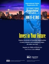 JUNE 15 - 17, 2012 - the International Franchise Expo