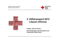 Hilfstransport nach Vilnius (Litauen) Dezember 2012 - DRK ...