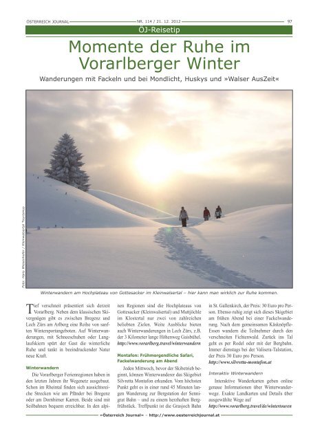 Frohe Weihnachten und Prosit 2012! - Österreich Journal