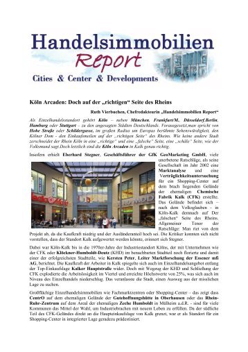 Köln Arcaden: Doch auf der „richtigen“ Seite des Rheins - mfi ...