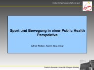 Sport und Bewegung in einer Public Health Perspektive