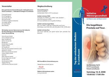 Tag der ambulanten Medizin in Leverkusen - Prostata.de