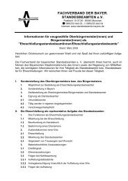 Informationen für neugewählte Oberbürgermeister(innen)