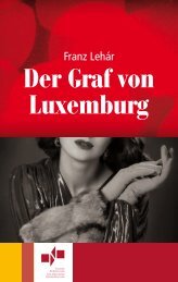Programmheft „Der Graf von Luxemburg“ - Theater Nordhausen