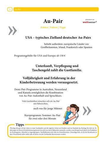 Rubrik Au-Pair - Weltweiser