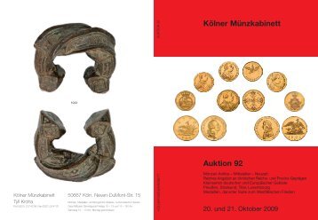 Katalog Auktion 92 - Tyll Kroha - Kölner Münzkabinett