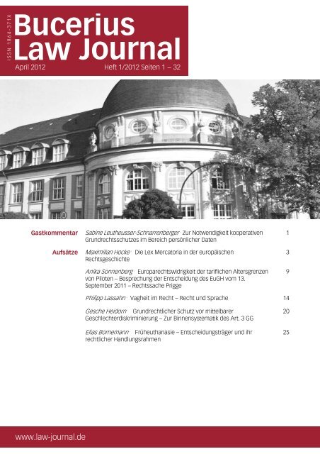 Ausgabe 1/2012 (PDF) - Law Journal