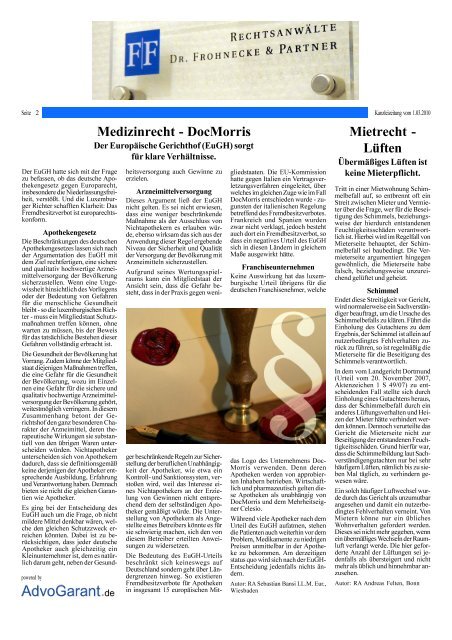 Kanzleizeitung 01/03/10