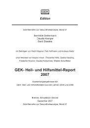 GEK- Heil- und Hilfsmittel-Report 2007 - Presse