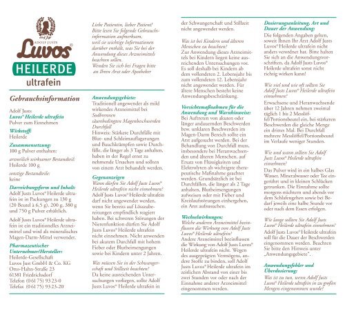 Download Gebrauchsinformation Pdf Luvos Heilerde