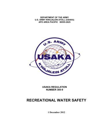 USAKA's Water Safety Regulations (385-9) - Kwajalein Scuba Club
