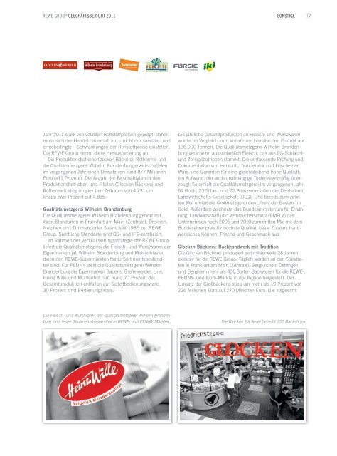 Generation REWE Group - REWE Geschäftsbericht 2011 :: Online