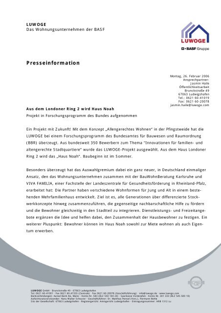 Presseinformation - Luwoge