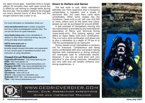 - REBREATHERS - SPORT DIVERS ... - Stingray Divers