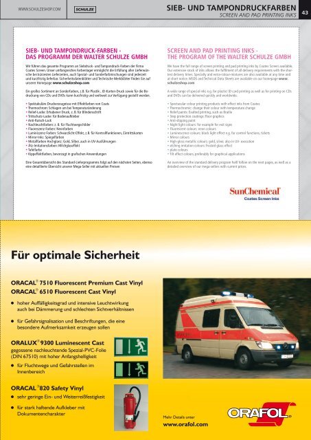 Siebdruckkatalog 2010 - Walter Schulze GmbH