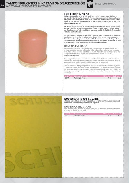 Siebdruckkatalog 2010 - Walter Schulze GmbH