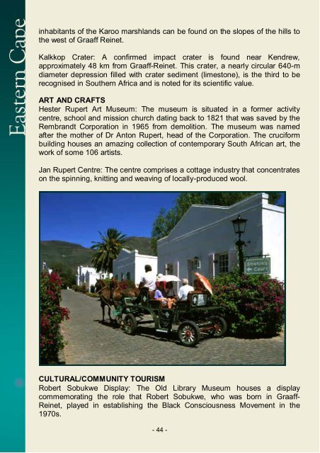 Eastern Cape Provincial Article - South African Vacations