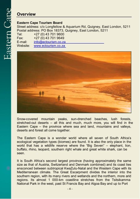 Eastern Cape Provincial Article - South African Vacations