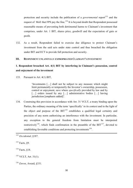 MEMO CLAIMANT - ALVAREZ - FDI Moot