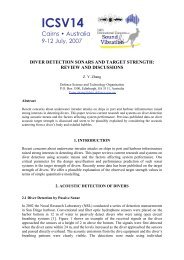 diver detection sonars and target strength - Australian Acoustical ...