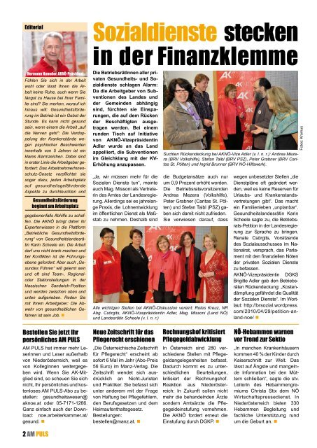 Am Puls2/2010 (pdf 1,2 mb) - AK - Niederösterreich - Arbeiterkammer