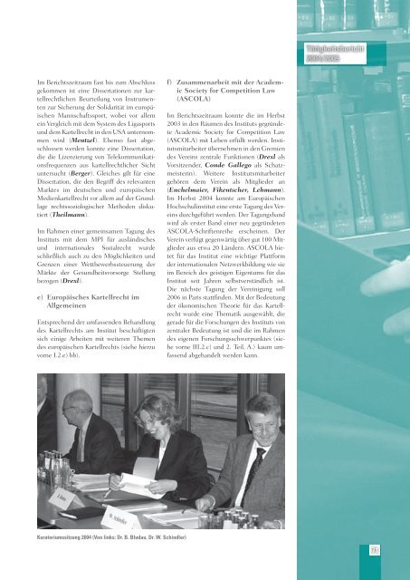 Tätigkeitsbericht 2004/2005 - Max-Planck-Institut für Immaterialgüter ...