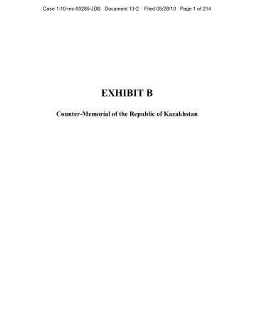 The Republic's Counter-Memorial on Objections to Jurisdiction - ita