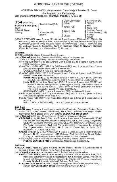 Tattersalls July Sale 2009