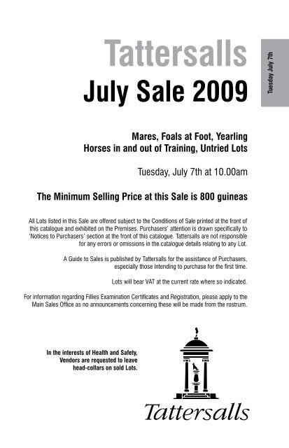 Tattersalls July Sale 2009
