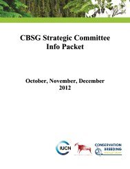 CBSG Strategic Committee Info Packet - Conservation Breeding ...