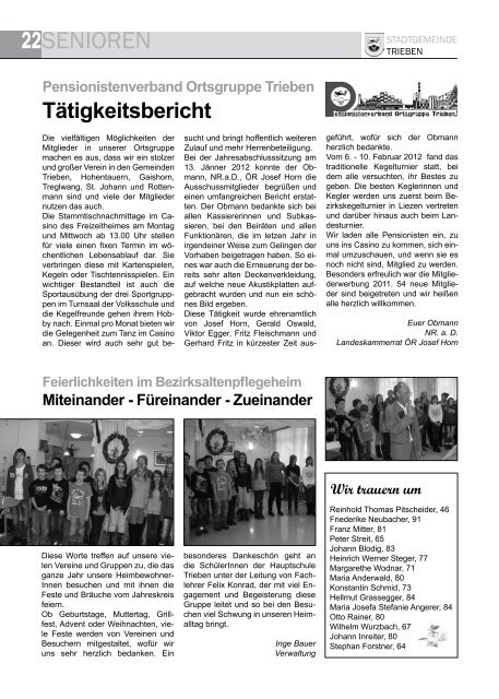 01/2012 - Stadtgemeinde Trieben