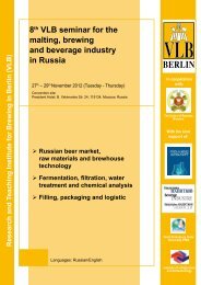8th VLB seminar for the malting, brewing and beverage industry in ...