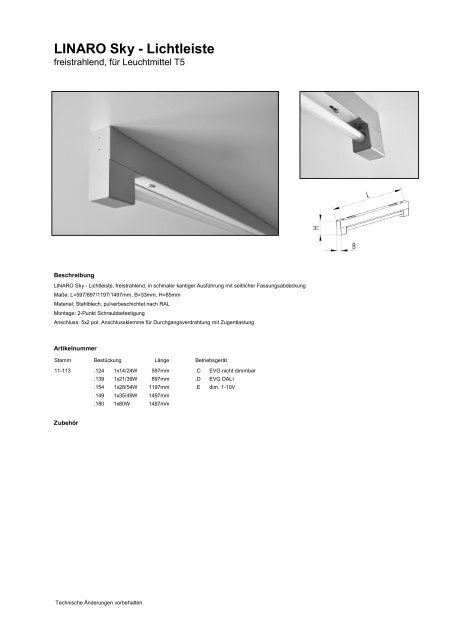 Lichtleisten und Leuchtmodule 2011 / 2012 - LUXETA GmbH