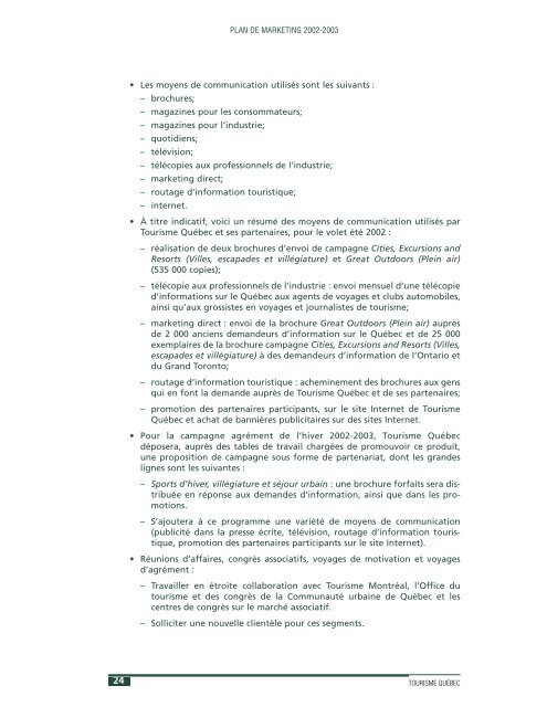 Format pdf, 796 Ko - Tourisme Québec - Gouvernement du Québec