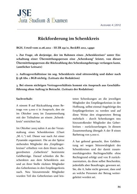 Christian F. Majer - Zeitschrift Jura Studium & Examen