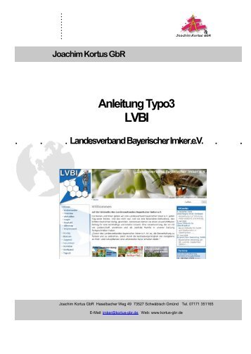 Joachim Kortus GbR Anleitung Typo3 LVBI Landesverband ...