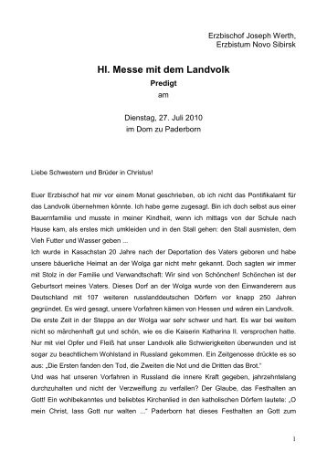 Hl. Messe mit dem Landvolk - Katholische Landvolkshochschule ...