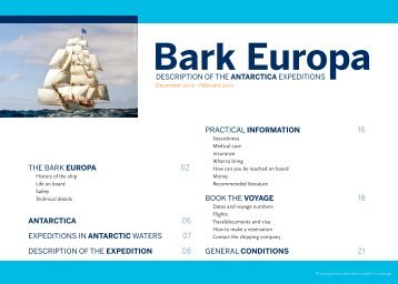 THE BARK EUROPA 02 AntARcticA 06 ... - Classic Sailing