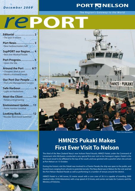 December 2009 (pdf) - Port Nelson
