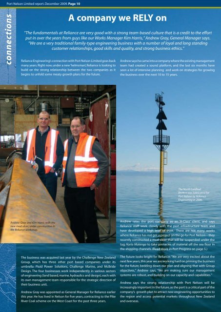 December 2009 (pdf) - Port Nelson