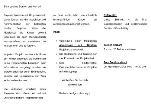 Projektarbeit im Kindergarten Ein dialogisches Planungsmodell für ...